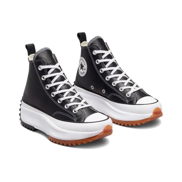 Converse Womens Run Star Hike Platform Leather Black A04292C - Picture 4 of 6